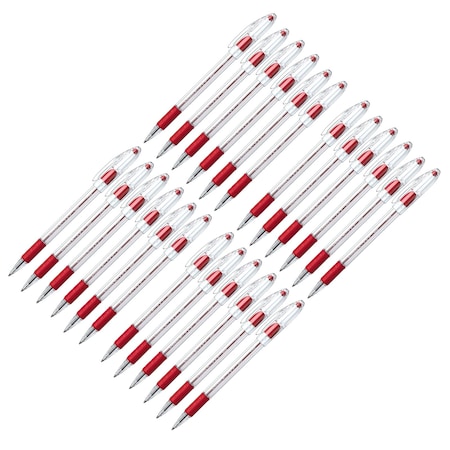 Pentel R.S.V.P. Ballpoint Pen, Fine Point, Red, PK24, 24PK BK90B